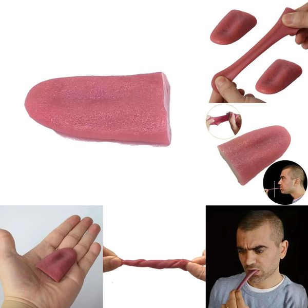 Novos truques de mágica engraçada de horror 1pc Fake Simulation Tongue Toys Toys interessantes Prajam do Halloween Princhoções de aniversário da festa