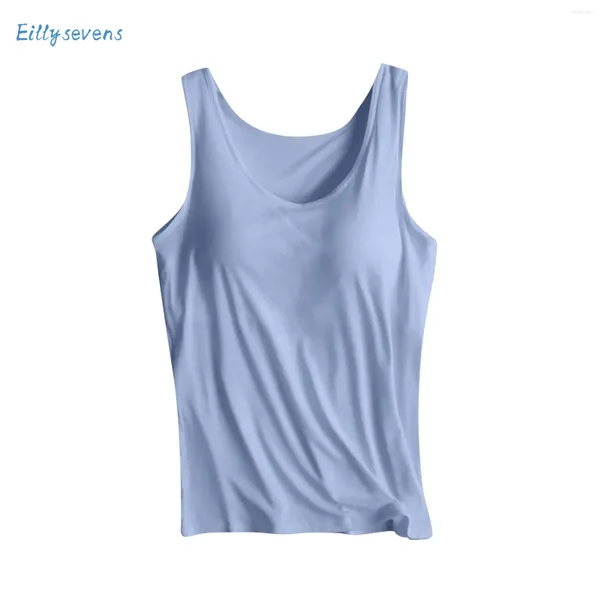 Camisoles Tanks Frauen Unterwäsche Weste Einheitliche Farbe Weich bequemer Cup Yoga Bottom Shirt Sport täglich locker lässig lässig