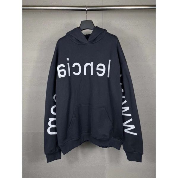 Designer Hoodies Männer Hoody Balencigaas Herren Sweatshirt Sweatshirt Paris Modemarke 2024 New B Home Website Big Stickerbrief Herren und Womens Casual L HK3O 3S74