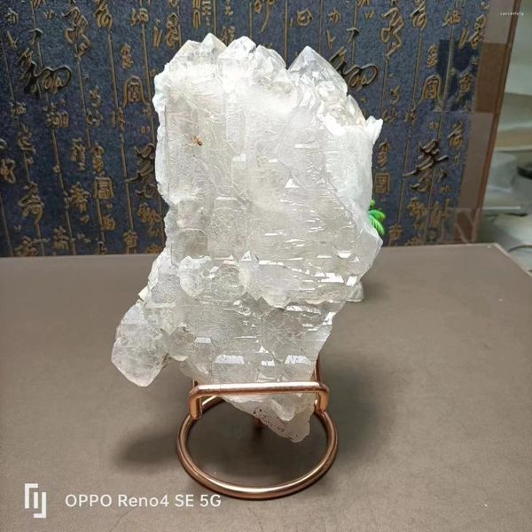 Figurine decorative Natural Quartz Crystal Energy Crocodile Crocodile Cluster Cluster Gamen Reiki Decorazione domestica Regalo Fashion Invia Base