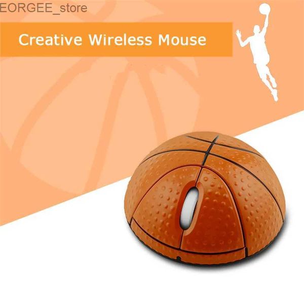 Мыши милый 3D беспроводной мыши MINI MINI BACKETBALL Design Gamer Ergonycial Mause Оптические игровые мыши для ПК ноутбук Таблетка компьютер Дети подарок Y240407