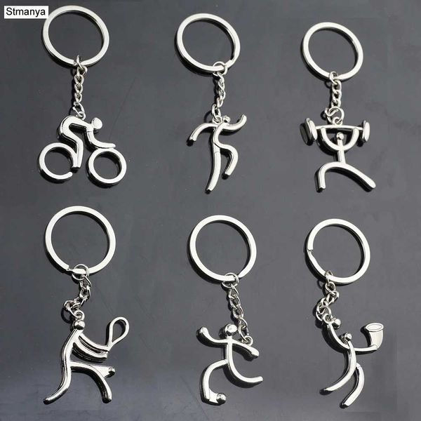 Keychains Lanyards Metall Keychain Reitfahrradschlüsselkette Auto Ringbeutel Charme Neuheit Geschenke Fahrrad Sportsouvenirs Ketten Liebhaber Schmuck Q240403