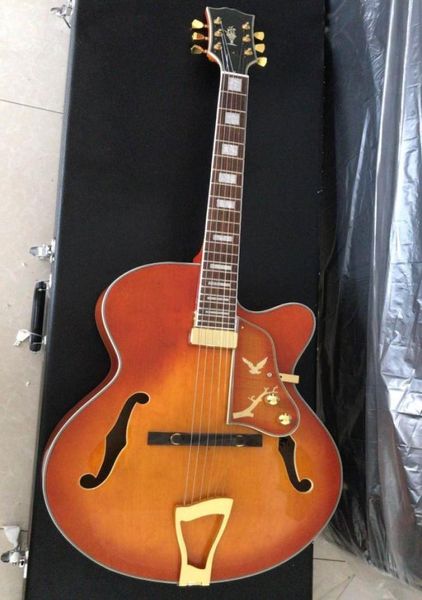 Ganz Neuankömmling China Cnbald Jazz Elektrikgitarre L5 Model ES Semi Hollow in CS Sunburst 1806119383514