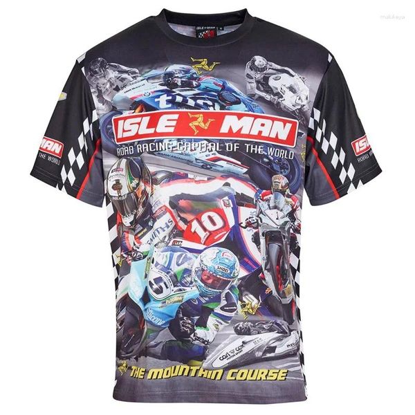 T-shirt di abbigliamento per motociclisti per la maglietta dell'Isola di Man T-shirt Racing Road Race Wear Off-Road MX ATV Quick-Dry