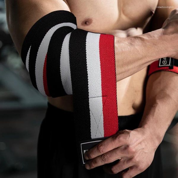 Joelheiras calçadas levantamento de peso Bandagem ajustável cotovelada envolve tiras elásticas suporte de suporte de suporte de fitness trepneding bodyout bodyouting