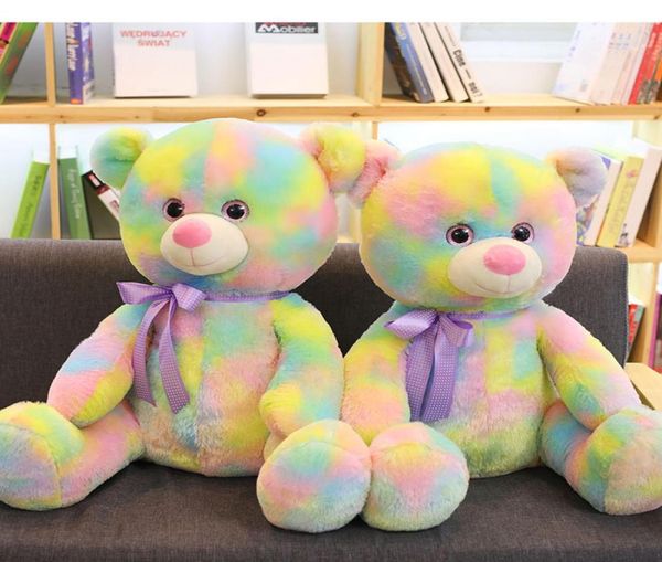 Rainbow Bear Doll Teddy urso de pelúcia boneca de boneca de brinquedo de brinquedo de brinquedo para bonecas recheadas para festa de aniversário1502405
