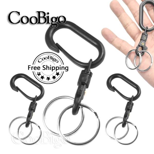 Hooks 10pcs Keyring Lobster Clasp Split Ringschlüsselhalter Ringe für Rucksack -Kleidungsstück Paracord Lanyard DIY -Kettenzubehör