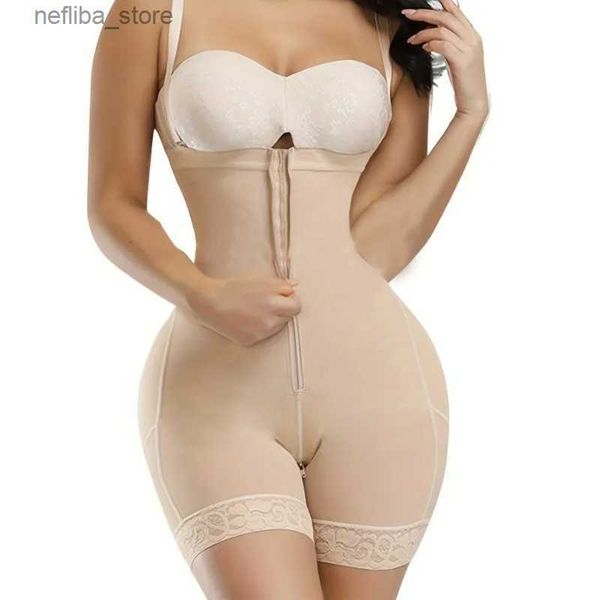 Shaper de barriga de cintura plus size shapewear bodysuit shapewear feminino mais contraste de renda de renda de barriga de controle de cintura zíper do corpo do corpo do corpo l2447