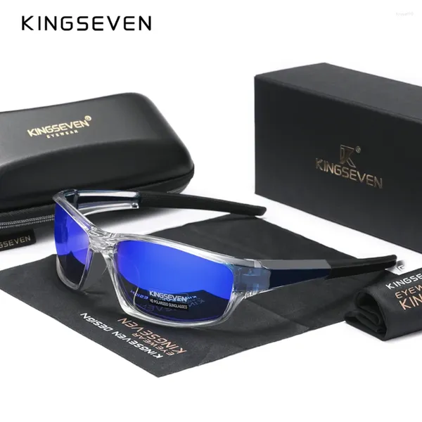 Sonnenbrille Echte Kingseven 2024 Design Herren Sport polarisierte Frauen UV -Linsen Mode Eyewear