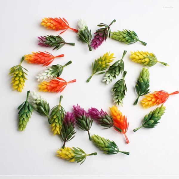 Dekoratif Çiçekler 10 PCS/Lot Ananas Plastik Çiçek Şubeleri ve Yapay Çim Bitkileri DIY Scrapbooks Aile Düğünleri Noel