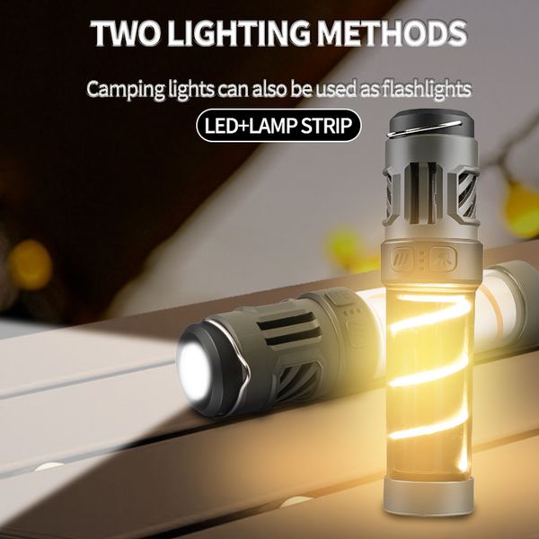 Repulsor recarregável Mini Camping Light com Triângulo Stent Outdoor à prova d'água Lanterna de camping de camping Design magnético Lâmpada de iluminação repelente de mosquito