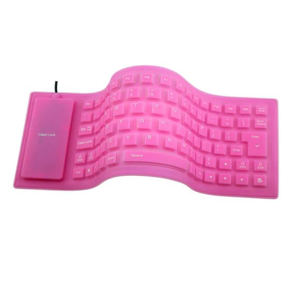 Teclados teclados teclados 85key silicone mudo -teclado dobrável teclado à prova d'água do teclado portátil do teclado com fio portátil