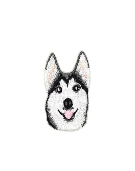 10 PCs Husky Hund bestickte Flecken für Kinder Kleidungsstücke Eisen auf dem Transfer Applique Patch für Jeans DIY NAUEN