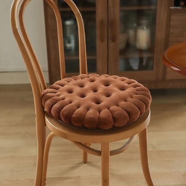Travesseiro da vida real forma de biscoito macio cadeira criativa de cadeira de carro assento de assento de banco decorativo tatami sofá traseiro