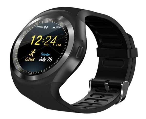 Y1 Smart Watch Wollband Style ad alta risoluzione ad alta risoluzione Relogio Android Sim GSM Telecamera remota Informazioni sulla fotocamera display Sport Sport PEDO474968882