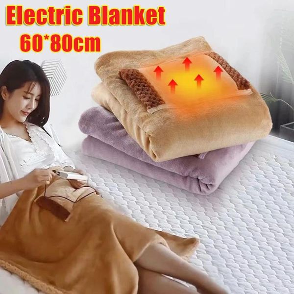 Coperte USB Copertina elettrica Mano ginocchine Gambe Gambe più calda a scialle di riscaldamento morbido tappeto tappeto inverno riscaldato 80x60 cm 5V