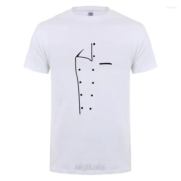 Erkek Tişörtleri Serin Tasarım Şef Mutfak Yemek Moda T-Shirt Erkekler Yaz Kısa Kollu Yuvarlak Boyun Pamuk Gömlek Tshirt Üstler Tee Man Giyim