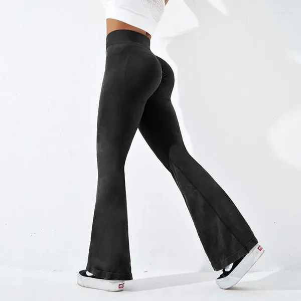 Женские леггинсы Фитнес Бесплатная йога Тонкие спортивные штаны с высокой талией с высокой талией