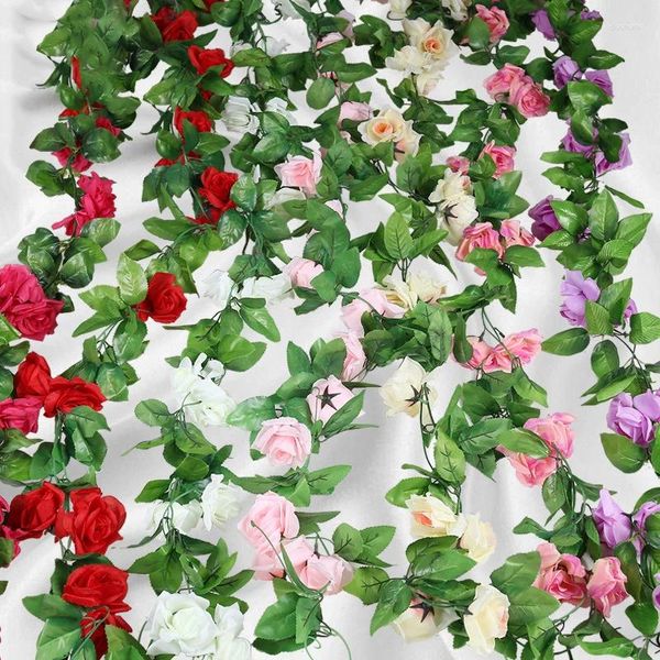Dekoratif çiçekler yapay gül asma duvar asılı ipek çiçek düğün dekorasyon kiraz sahte tavan simülasyon bitki