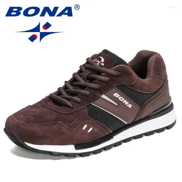 Scarpe casual Bona 2024 designer che gestiscono sneaker di moda uomini di grandi dimensioni, uomo comodo sport da jogging
