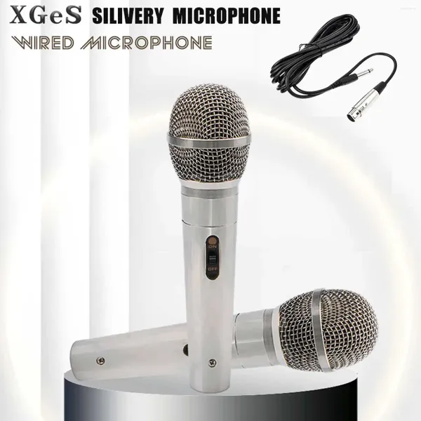 Microfoni dinamici argentei microfoni per il canto da palcoscenico caraoke bbox registrazione vocale
