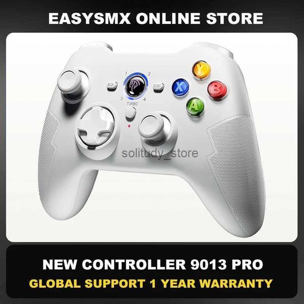 Controladores de jogo Joysticks Easysmx 9013 Pro Wireless Game Controller Bluetooth Board Board Joystick para PC iOS/Android Phone TV Box Hall Trigger Q240407