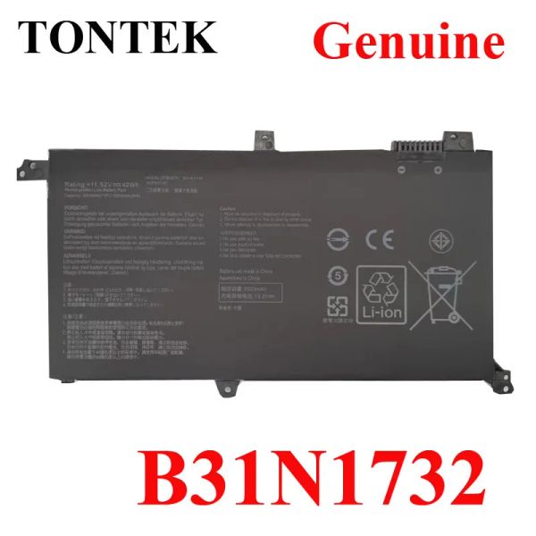 Baterias genuínas B31N1732 Bateria de laptop para asus vivobook x430ua x430Uf X430UN X430FA X430FN X571G X571LH X571GT 11.52V 42WH