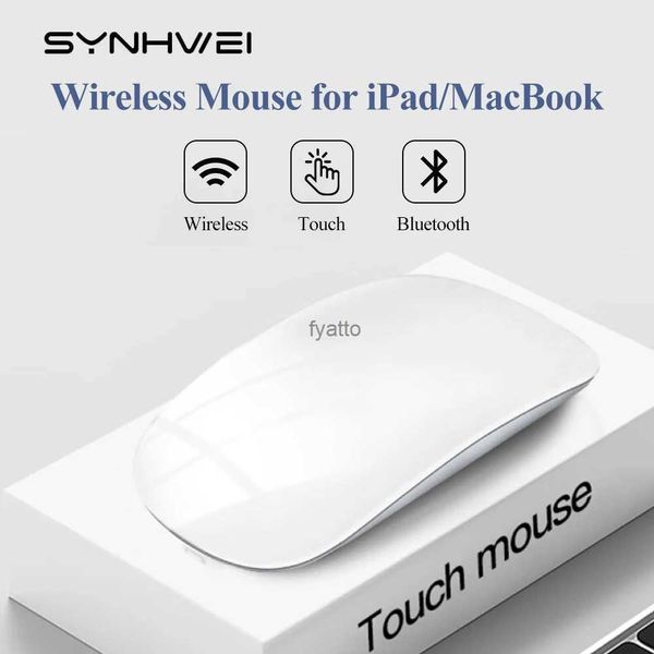 Topi Mouse Bluetooth per Mac/iPad/iPhone ricaricabile silenzioso tocco wireless ultra-sottile compatibile con tablet/MacBook Pro/MacBook Air H240407