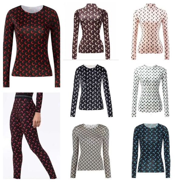 2024 leggings da donna leggings gocciolanti amanti camicie marine serre donne set di leggings maglietta casual maniche lunghe di sesamo tees tee tee femme zn