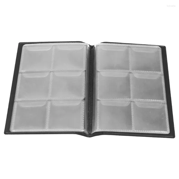 Aufbewahrungstaschen 60 Taschen Münzhalter Schwarz pu tragbares Penny Money Book Case Ordner Sammeln