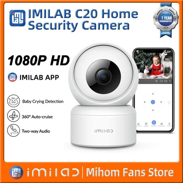 Webcams Imilab C20 Ev Güvenlik Kamerası WiFi 1080p IP İç Mekan Webcam CCTV Vedio Gözetim Cam Imilab Uygulamasında Çalışma Alexa ile Uyumlu