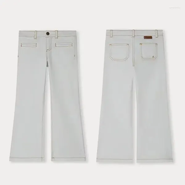 Pantaloni pre-vendita (nave alla fine di marzo) 2024 BP Spring Girl Pants Pocketto di ciliegio Cumoy Girl Girls Bow Kids Clothes