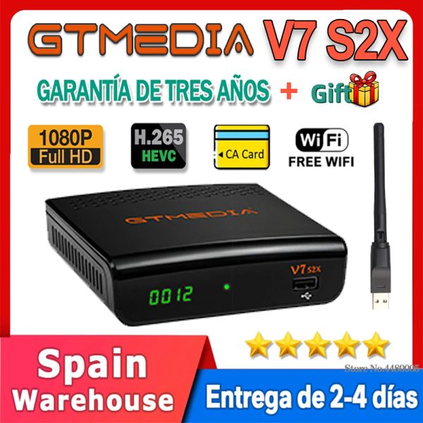 Приемники FTA 1080P GTMEDIA V7 S2X DVBS2 Спутниковый приемник с USB WiFi GTMEDIA V7 HD Обновление цифрового рецептора GTMEDIA V7S HD NO APP