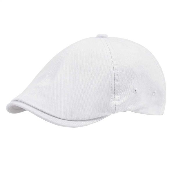 Cappelli da brima avaro cappello piatto voboom per uomo classico tappo da golf da golf berretto twill cotton ivy tassie beret casual berretto bianco q240403