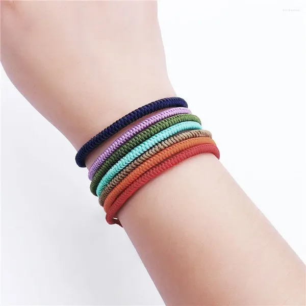 Bracelets de charme mulheres presentes artesanais para amantes Tibetano Budista Budista Multi Color Acessors Bangles