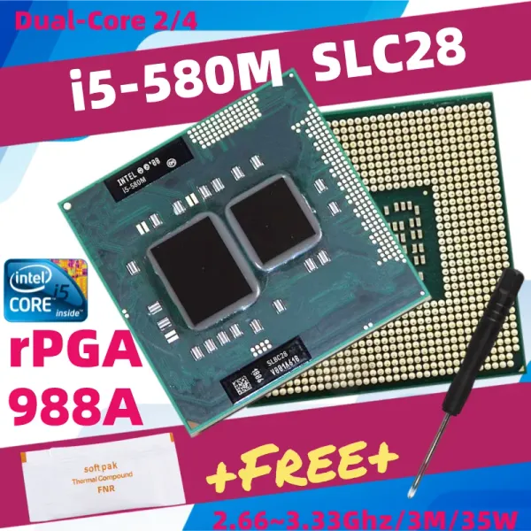 PADS CORE I5 580M 560M 540M 520M 480M 430M 450M 460M Dualcore Laptop CPU Socket G1 PGA988 HM55 HM57 PROCESSOR QM57