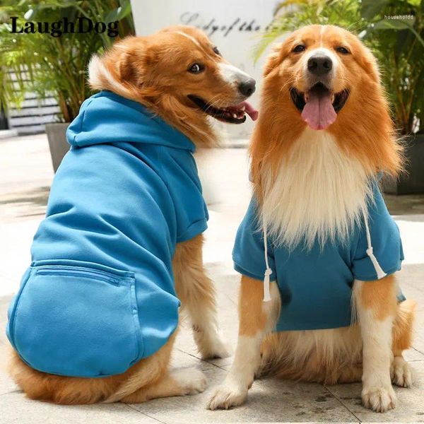 Con cappuccio per animali domestici di abbigliamento per cani con cerniera tascabile con cerniera grande maglione solido per cani grandi di grandi dimensioni.