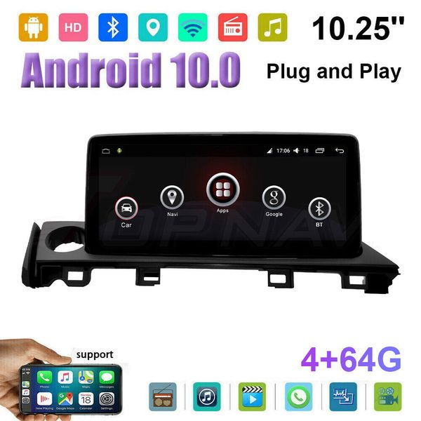 4+64g de carro estéreo de carro GPS Android FM Screen para Mazda 6 2016-2018