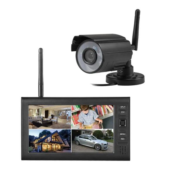 Sistema Smartyiba DVR Kits NVR 7 polegadas TFT Digital 2.4g Sistema de vigilância de câmeras sem fio 720p Kit de vigilância em segurança doméstica