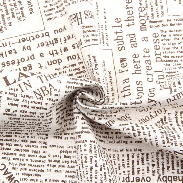 Ткань ткань 2015 Новая печатная газета винтажная ткань льняные ткани для скатерти подушка подушка льняная ткань 150*50 см м2