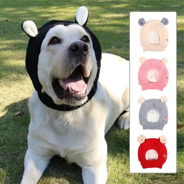 Abbigliamento per cani divertente e orecchio inverno Protezione del rumore Orecchie per animali domestici Copri Cappello a maglia Reliefino per le orecchie caldi Cappelli per cani di grandi dimensioni