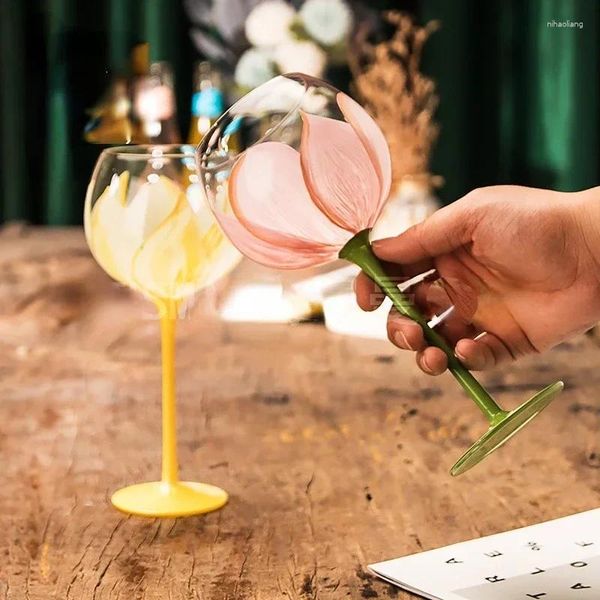 Vini per vino 1 pezzi dipinto a mano senza piombo in vetro di champagne flauto tazza di casa bar per feste per bevande per bevande