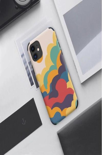 Arco -íris retro europeu e americano para mapear a caixa de celular personalizada para Apple iPhone 12 Pro Max Mobile Phone Case sem fio CHA6062680