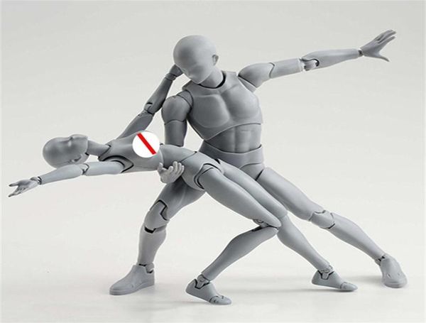 14cm Künstlerkunstmalerei Anime Figur Skizze männliche weibliche Bewegungskörper Chan Joint Action Figur Spielzeugmodell Zeichnung Mannequin 001 25951771