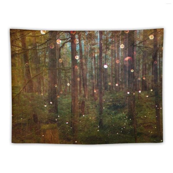 Wandteppiche Waldbäume Naturpfad - Magische Mittsommer Nacht Dream Tapestry Wall Hanging Decor Home Supplies