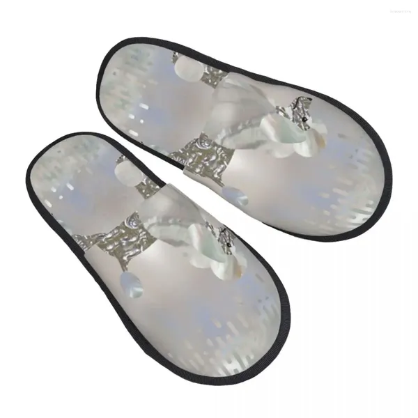 Slippers Luxury Pearl e Abalone Poodle Dog Guest para El Women Women Pudel Pudel Caniche House Slipper