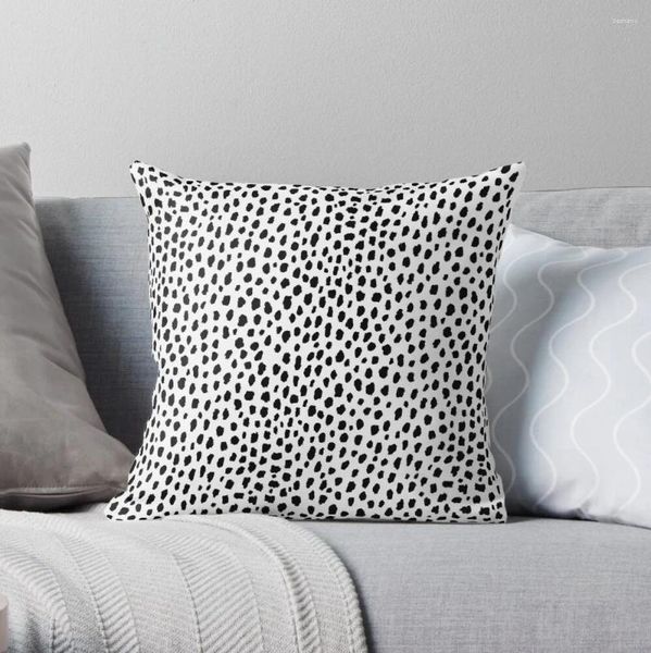 Kissen Dalmatianische Flecken (Schwarz/Weiß) Wirf Luxusabdeckungsdekorative für Wohnzimmerdekoration