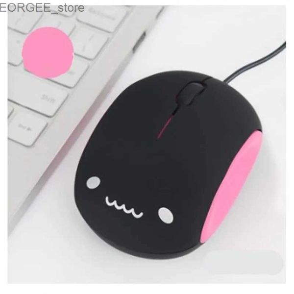 MICE MINI COMPUTER MOUSE MINI MITE MUSE Girl Cartoon USB Creative Wired Mouse Ноутбук тихой мышь Mac Mac Ноутбук 1200DPI Y240407