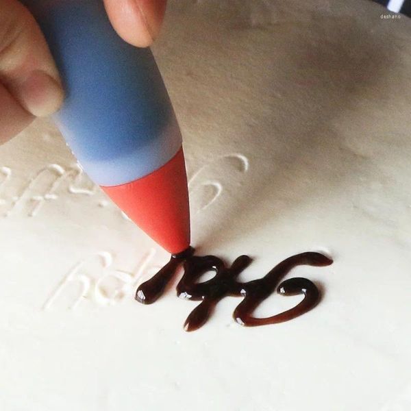 Ferramentas de panificação de silicone com caneta de caneta de chocolate para decoração de molde de molde de molde de copo bocais de biscoitos acessórios