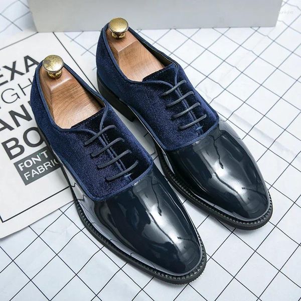 Vestido sapatos de luxo masculino de estilo clássico de moda de moda